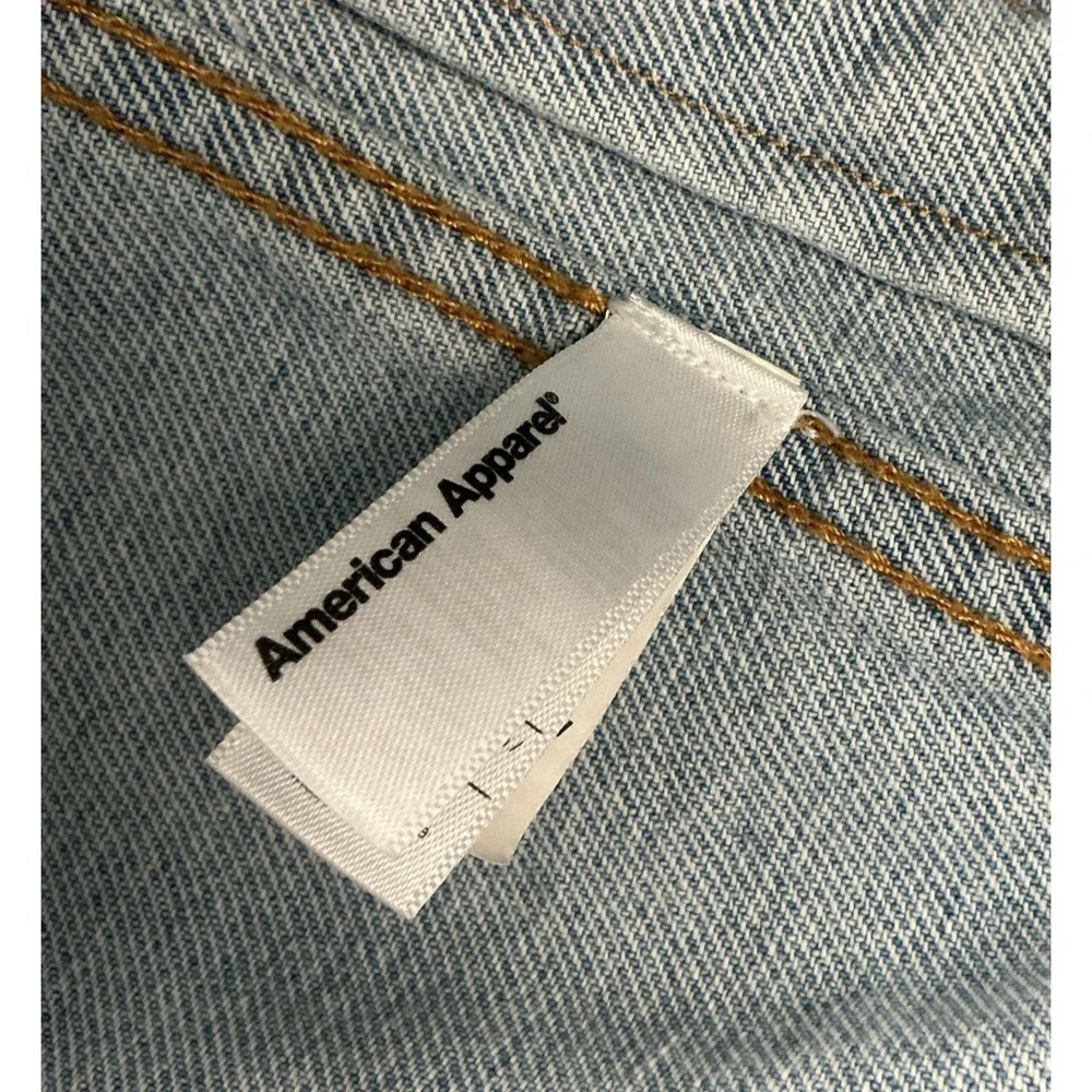 American Apparel Classic Trucker Jean Jacket Mens XXS Light Wash Denim RSAND400W